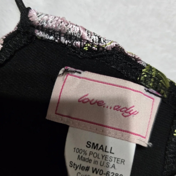 Love Ady Floral Embroidered Mini Shift Dress w/ Tulle Mesh Overlay, EUC! - Picture 10 of 14